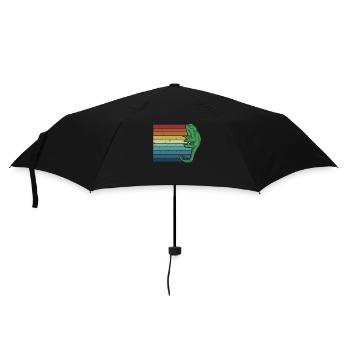 Panthère rétro voilée Chamaeleonidae amoureuse - Parapluie standard - noir - Devant