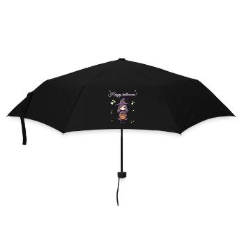 Frohe Halloween-Hexe! - Regenschirm (klein) - Schwarz - Vorne