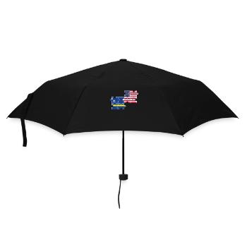 Curaçao USA Flagge - Regenschirm (klein) - Schwarz - Vorne