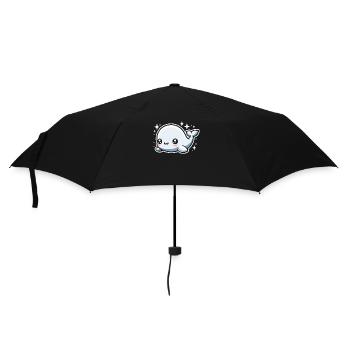 Beluga-wal-tier-aquarianer-meeres-ketologe - Regenschirm (klein) - Schwarz - Vorne