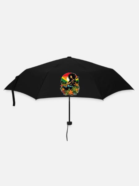 Guitariste de reggae rastafari - Parapluie standard - noir