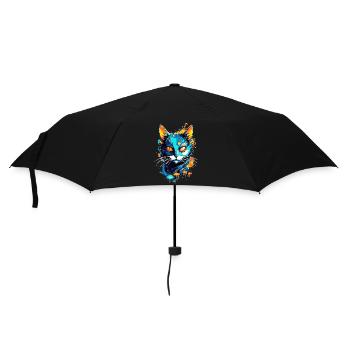 Chat de l’espace coloré - Parapluie standard - noir - Devant