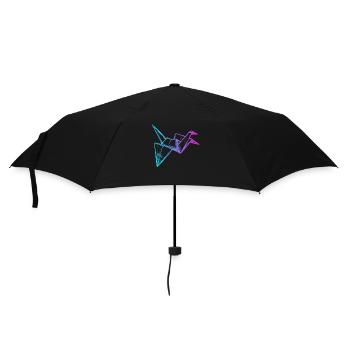Falten Eule Papierkranich Meister Origami - Regenschirm (klein) - Schwarz - Vorne