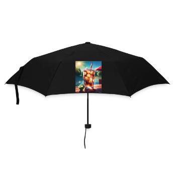 Kaltes Cola-Getränk - Regenschirm (klein) - Schwarz - Vorne