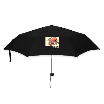 Octopus Doodle Chinese Hanzi Octopodes Octopoda - Umbrella (small) - black - Front