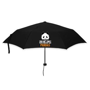 Can't Trust People Who Don't Like Pandas Friend - Umbrella (small) - black - Front