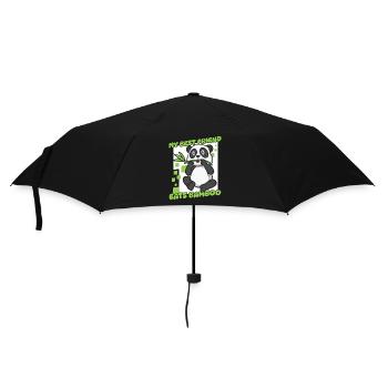 My Best Friend Eats Bamboo Panda Bear Friend - Umbrella (small) - black - Front