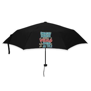 Snowplow Operator Wizard Schneepflugfahrer - Umbrella (small) - black - Front