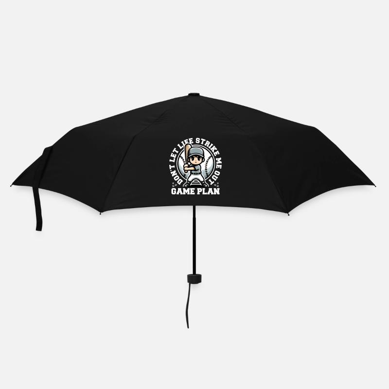 GAME PLAN: DON'T LET LIFE STRIKE ME OUT - Umbrella (small) - black