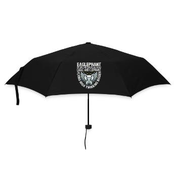 HOCH HINAUS GRÖSSER DENKEN - ADLER UND ELEFANT - Regenschirm (klein) - Schwarz - Vorne