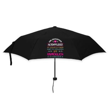 Altenpfleger Geschenk Altenpflege Pflegefachkraft - Regenschirm (klein) - Schwarz - Vorne