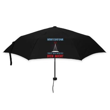 Amateurfunk Geschenke für Funker Funkamateur - Regenschirm (klein) - Schwarz - Vorne