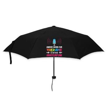 Amateurfunk Geschenke für Funker Funkamateur - Regenschirm (klein) - Schwarz - Vorne