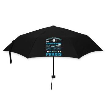 Zahnarzt Zahnhygieniker Zahnarztpraxis stomatologe - Regenschirm (klein) - Schwarz - Vorne