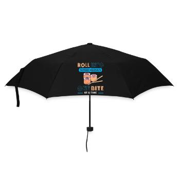 Sushi Japan Essen Sushi-Mahlzeit - Regenschirm (klein) - Schwarz - Vorne