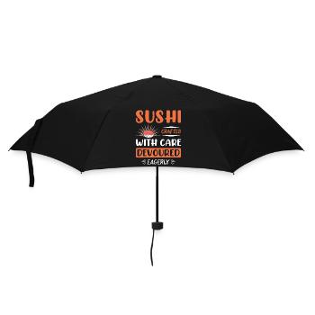 Sushi Japan Essen Sushi-Mahlzeit - Regenschirm (klein) - Schwarz - Vorne