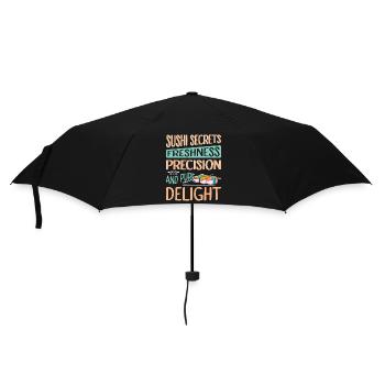 Sushi Japan Essen Sushi-Mahlzeit - Regenschirm (klein) - Schwarz - Vorne