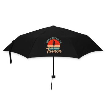 Turnen Mädchen Gymnastik Turnanzug Turnerin - Regenschirm (klein) - Schwarz - Vorne
