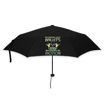 Ballerina Ballett mädchen - Regenschirm (klein) - Schwarz - Vorne