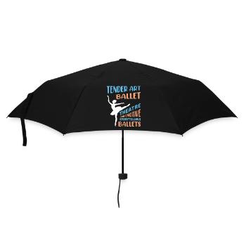 Ballerina Ballett mädchen - Regenschirm (klein) - Schwarz - Vorne