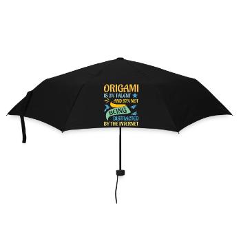 Origami japanische Papierfaltkunst - Regenschirm (klein) - Schwarz - Vorne