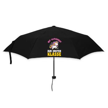 Maternelle Diplômés Inscription à l’école Chevaux Écolier - Parapluie standard - noir - Devant
