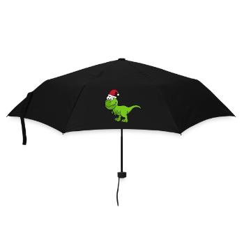 Dinosaure T-Rex Noël - Parapluie standard - noir - Devant