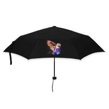 Colourful Owl - Umbrella (small) - black - Front
