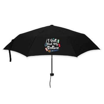 I Quilt Past My Bedtime - Regenschirm (klein) - Schwarz - Vorne