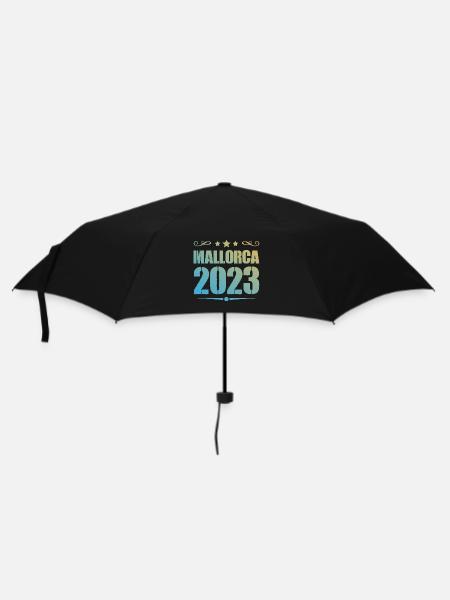 Mallorca 2023 - Regenschirm (klein) - Schwarz