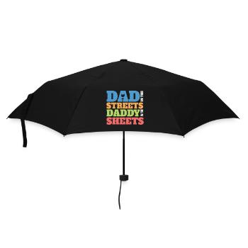 Papa dans les rues Papa dans les draps Drôle - Parapluie standard - noir - Devant