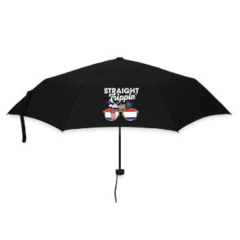 Straight Trippin' Croatia Vacation Tour Travel - Umbrella (small) - black - Front