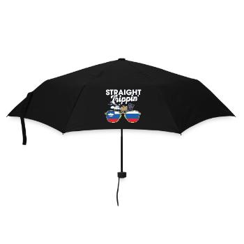 Straight Trippin' Slovenia Vacation Tour Travel - Regenschirm (klein) - Schwarz - Vorne
