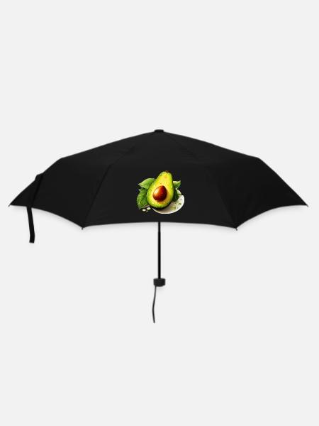 Avocado für einen Avocado Liebhaber und Sportler - Regenschirm (klein) - Schwarz