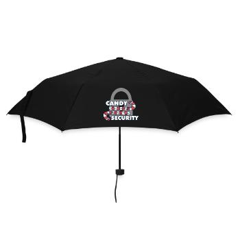 Candy Security Mom Dad Matching Birthday Costume - Regenschirm (klein) - Schwarz - Vorne