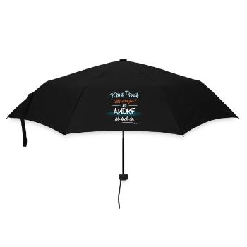 Andre - Keine Panik. Alles wird gut - Regenschirm (klein) - Schwarz - Vorne