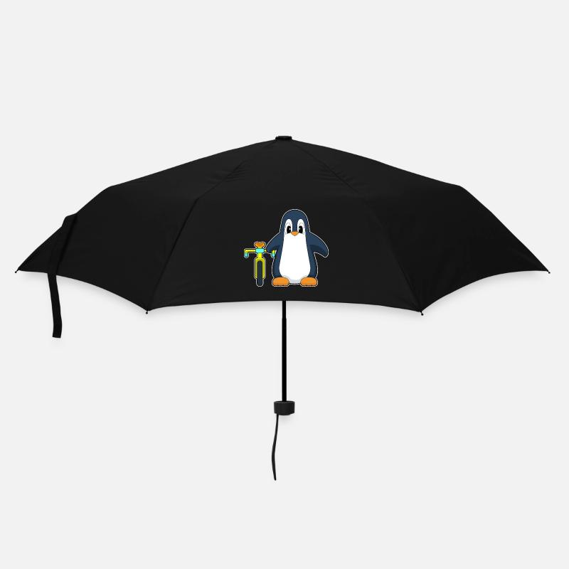 Pinguin Fahrrad - Regenschirm (klein) - Schwarz