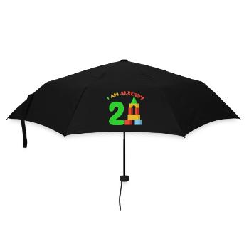 Ich bin bereits 2 Jahre alt 2. Geburtstag - Regenschirm (klein) - Schwarz - Vorne