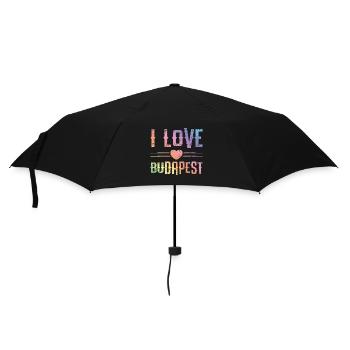 I Love Budapest - Umbrella (small) - black - Front