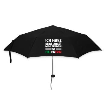 Ich habe keine Angst meine Freundin ist Italieneri - Regenschirm (klein) - Schwarz - Vorne