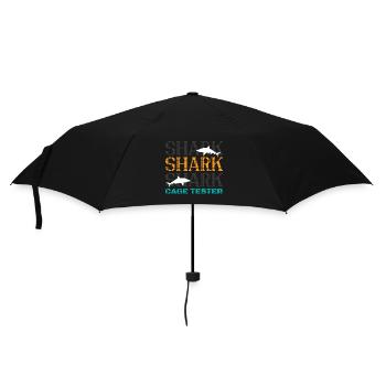 Shark Cage Tester - Regenschirm (klein) - Schwarz - Vorne