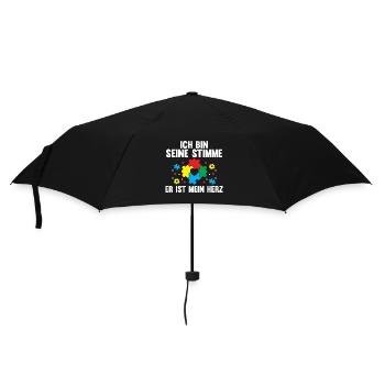 Autismus Autist Autisten - Regenschirm (klein) - Schwarz - Vorne