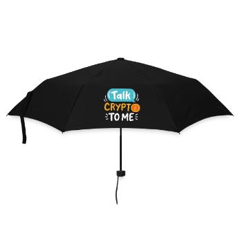 Sprich mit mir über Krypto - Regenschirm (klein) - Schwarz - Vorne