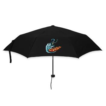 Pizza Surfer Alien - Umbrella (small) - black - Front