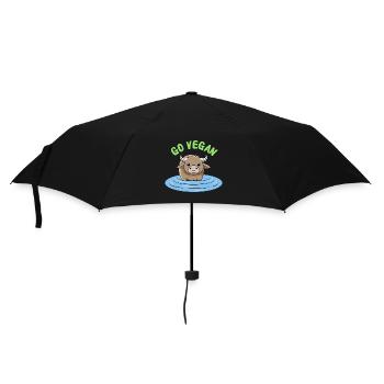 Water buffalo design for proud vegans - Umbrella (small) - black - Front