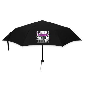 Climbing Climbing Is Cheaper Than Therapy - Umbrella (small) - black - Front