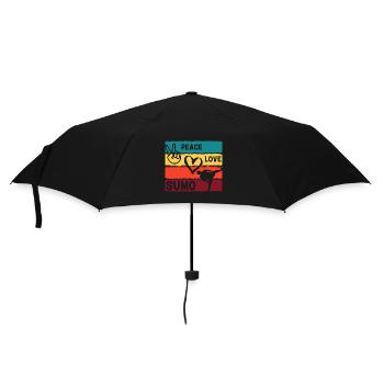 Sumo Paix Amour - Parapluie standard - noir - Devant