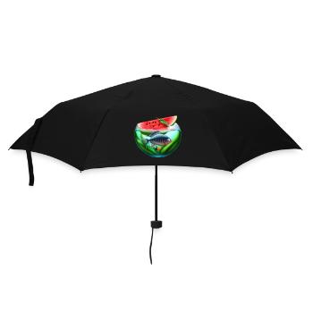 Watermelon aquarium with fish - Umbrella (small) - black - Front