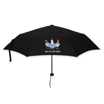 Cooles Don't Mess Pigeons Design für Taubenfans - Regenschirm (klein) - Schwarz - Vorne