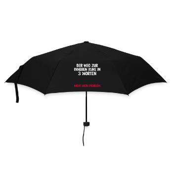 Der Weg zur inneren Ruhe in 3 Wörtern - Regenschirm (klein) - Schwarz - Vorne